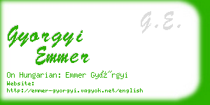 gyorgyi emmer business card